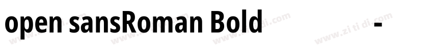 open sansRoman Bold免费字体下载字体转换